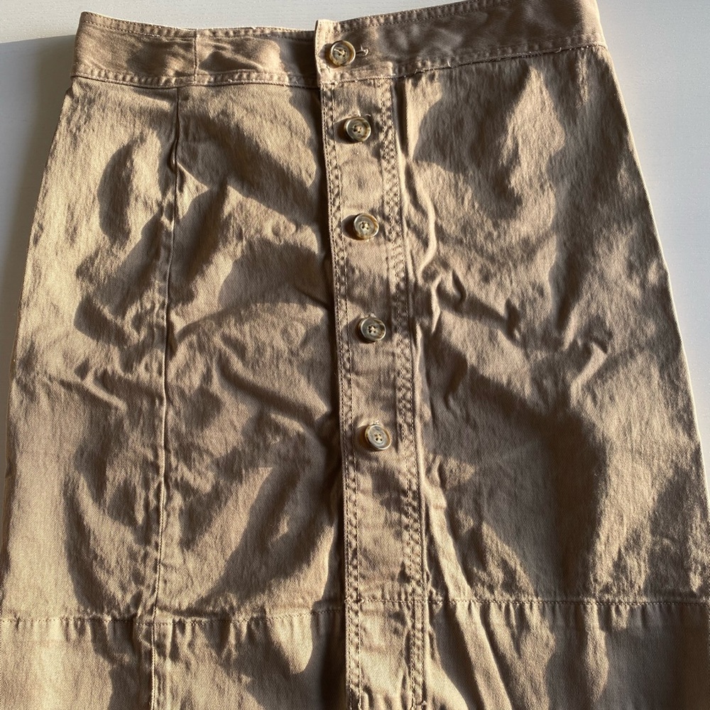 J Crew Womens Brown Button Mid Size Skirt